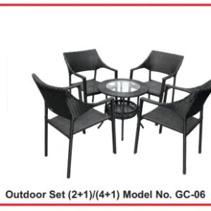 Outdoor table + 2 chairs/4Chairs Gc-06