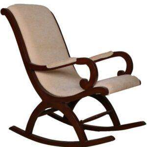 Rocking Chair Solid Teak Upholstered