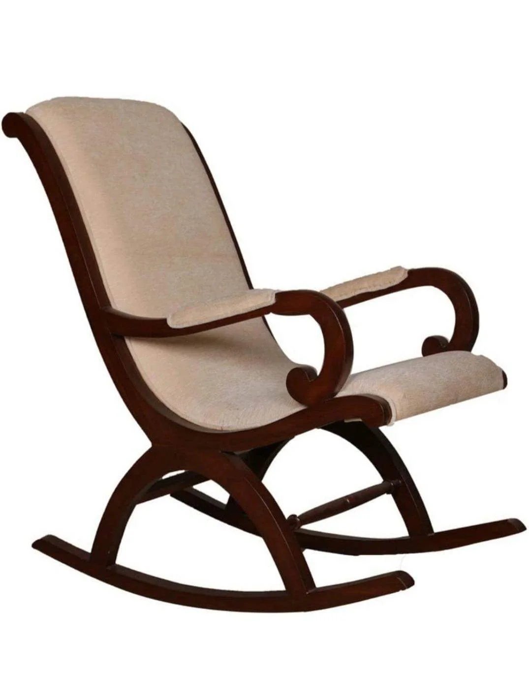 Rocking Chair Solid Teak Upholstered