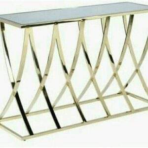 Metal Console Table Hanah Marble top in SS