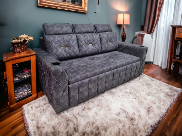 3 seater sofa bed tufted button - Image 5