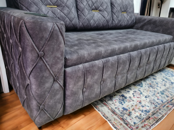 3 seater sofa bed tufted button - Image 2
