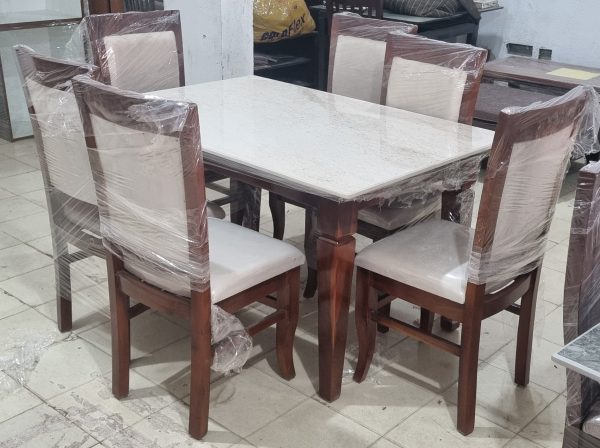 Dining set 4/6 seater Marble Tile Top - Image 4