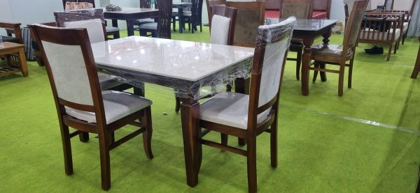 Dining set 4/6 seater Marble Tile Top - Image 3