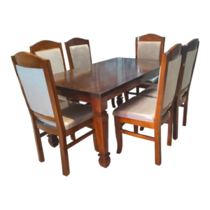 Dining Set 6 seater Cushion Back (Regal)